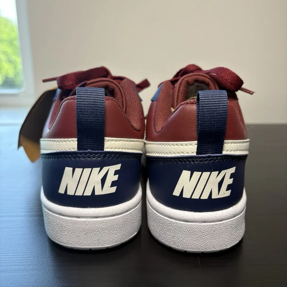 Nike Court Borough Low Recraft (GS) Dark Red/Wht/Navy Boy's Sneakers-Size 6Y NWB - Picture 3 of 5